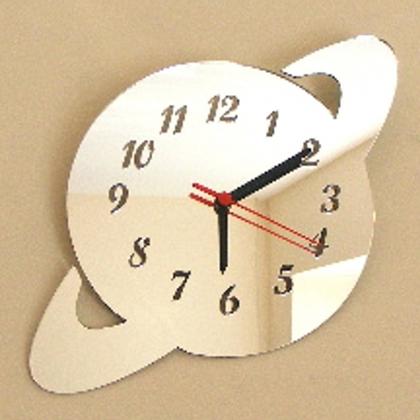 Saturn Clock Mirror - 35cm